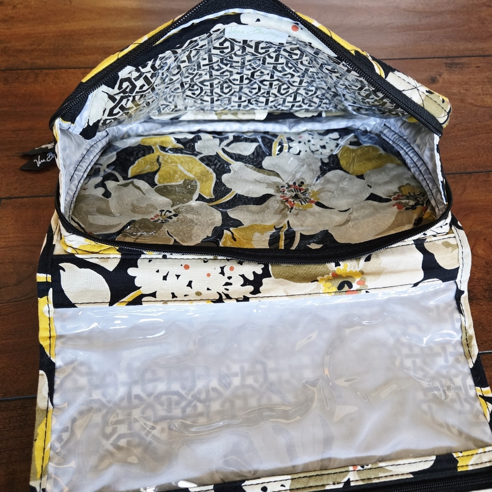 Vera Bradley English Meadow Yellow Hanging Organizer Travel Cosmetic Case Bag - Picture 7 of 11
